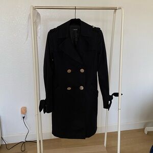 Black Button Down Coat